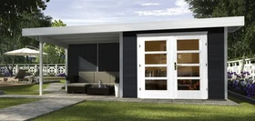 Weka 126 B+ 590x301cm Gartenhaus anthrazit