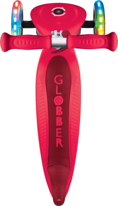 Globber Primo Foldable Lights Kickboard rot