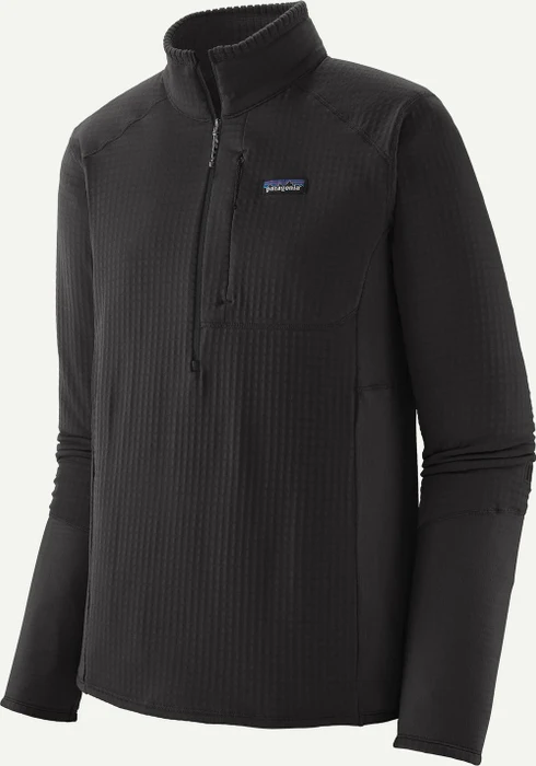 Patagonia R1 Fleece Funktionsshirt langarm schwarz (Herren)