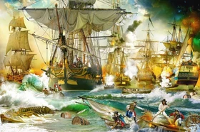 Ravensburger Puzzle Schlacht auf hoher See
