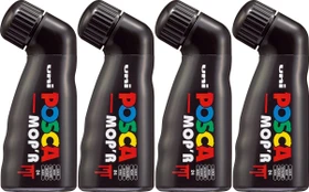 Uni-Ball POSCA MOP'R PCM-22 Acrylmarker schwarz, 4er-Pack