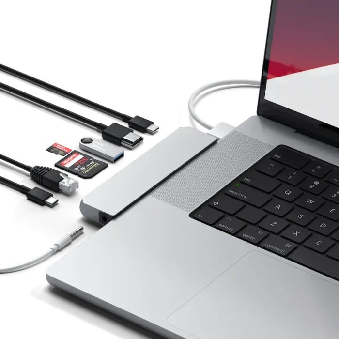 Satechi Pro Hub Max Adapter, silver, 2x USB4 [Stecker]
