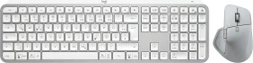 Logitech MX Master 4 Combo for Windows, Pale Grey, hellgrau, Logi Bolt, USB/Bluetooth, DE