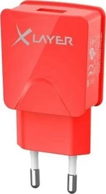 XLayer USB-Netzteil 2.1A Colour Line rot