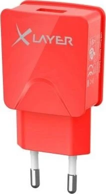 XLayer USB-Netzteil 2.1A Colour Line rot