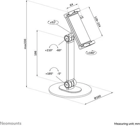 Neomounts Tablet-Stand 4.7-12.9", weiß
