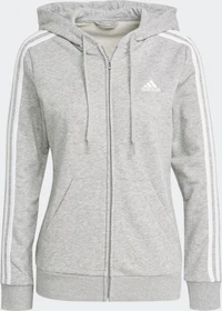 adidas Essentials French Terry 3-Streifen Hoodie medium grey heather/white (Damen)