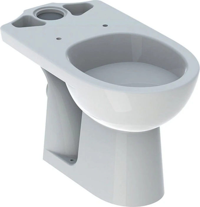Geberit Renova Stand-WC für AP-Spülkasten aufgesetzt, Tiefspüler, Abgang horizontal weiß/KeraTect
