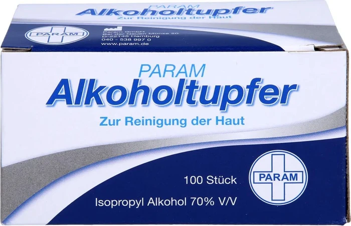 Param Alkoholtupfer zur Hautdesinfektion, 100 Stück