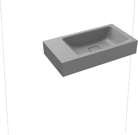 Kaldewei Cono 3073 Wandwaschtisch 55x30x10cm, ohne Hahnloch, cool grey 30