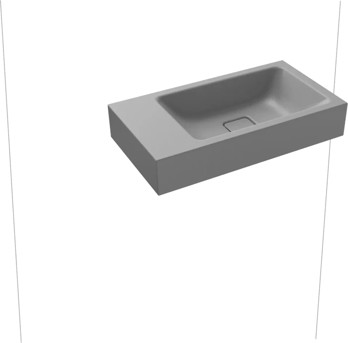 Kaldewei Cono 3073 Wandwaschtisch 55x30x10cm, ohne Hahnloch, cool grey 30