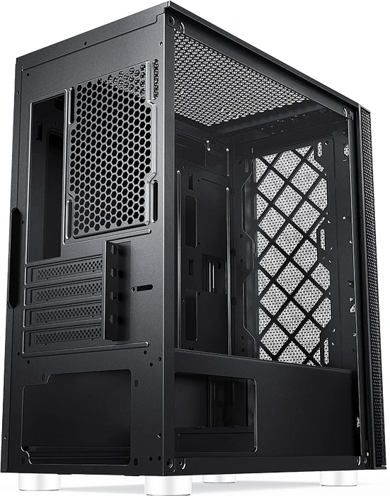 PCCooler Platinum MM200 Mesh, schwarz, inkl. Lüfter, Glasfenster
