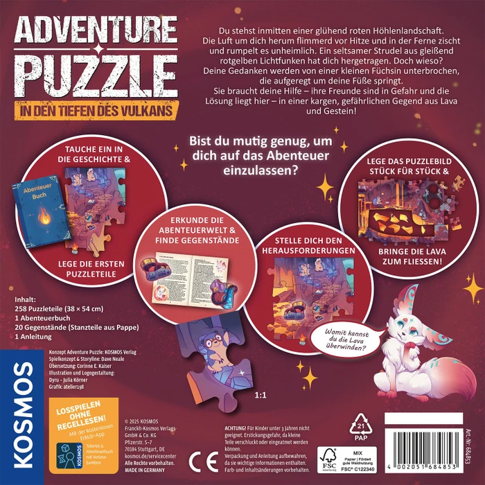 Kosmos Adventure Puzzle In den Tiefen des Vulkans