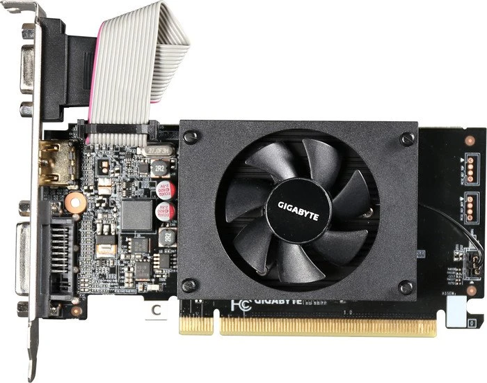 GIGABYTE GeForce GT 710 (Rev. 2.0), 2GB DDR3, VGA, DVI, HDMI
