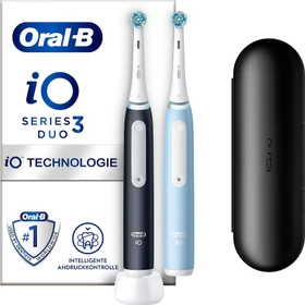 Oral-B iO Series 3N Duo matte black/ice blue + 2. Handstück + Etui