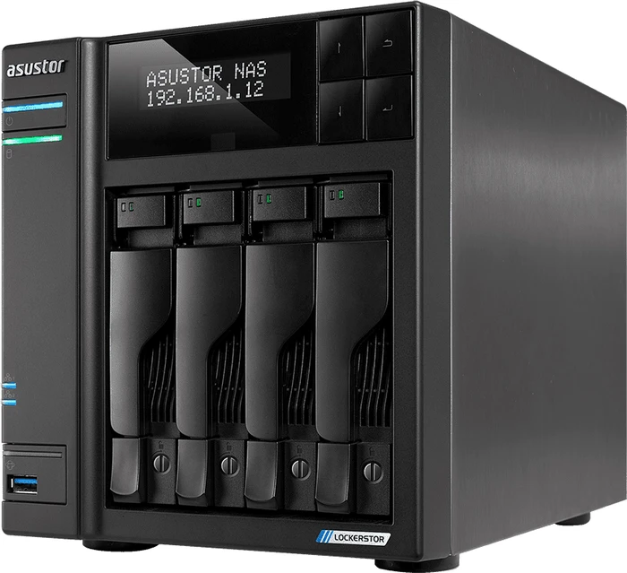 Asustor Lockerstor 4 AS6604T, 4GB RAM, 2x RJ-45 2.5GBase-T, 3x USB-A 3.0