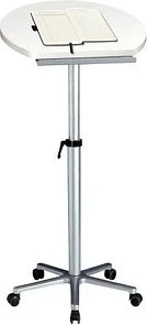 Maul Ergonomisches Stehpult Stehtisch 60x51cm weiß/silber