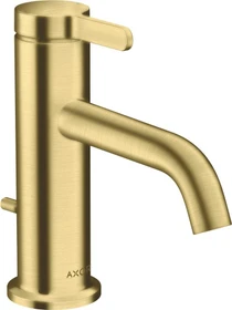 Hansgrohe Axor One Waschbeckenarmatur 70 mit Hebelgriff und Zugstangen-Ablaufgarnitur brushed brass