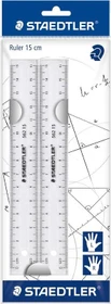 Staedtler Mars 562 Lineal beidseitig 15cm, transparent, 2 Stück