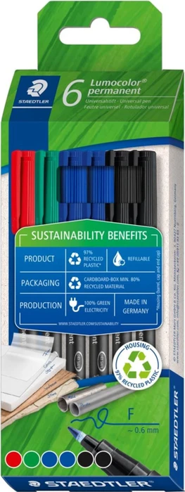 Staedtler Lumocolor 318 permanent sortiert, 4er-Set
