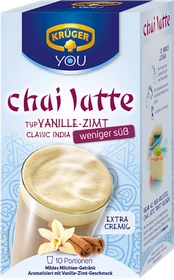 Krüger You Chai Latte Vanille-Zimt weniger süß Pulver Tee, 560g (40x 14g)