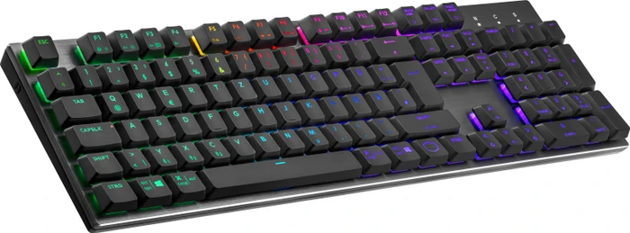 Cooler Master SK653, LEDs RGB, grau/schwarz, TTC LOW PROFILE RGB RED, USB/Bluetooth, DE