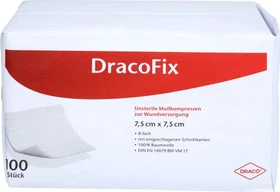 Dr. Ausbüttel DracoFix OP-Kompressen unsteril 8-fach, 7.5 x 7.5cm, 100 Stück