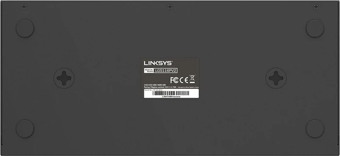 Linksys LGS100 Desktop Gigabit Switch, 16x RJ-45, 80W PoE+