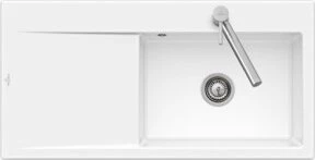 Villeroy & Boch Subway Style 60 Einbau Becken rechts mit Ablauffernbedienung chromite