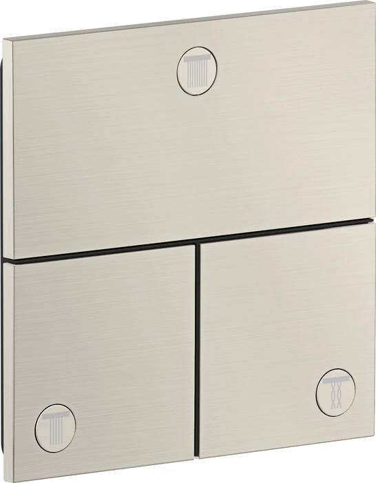 Hansgrohe Axor ShowerSelect ID eckig Kontrollfeld Ventil für 3 Verbraucher edelstahl optic