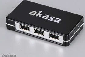 Akasa Connect 7 USB-Hub, 7x USB-A 2.0, USB 2.0 Mini-B [Buchse] (AK-HB-02BK)
