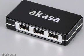 Akasa Connect 7 USB-Hub, 7x USB-A 2.0, USB 2.0 Mini-B [Buchse]