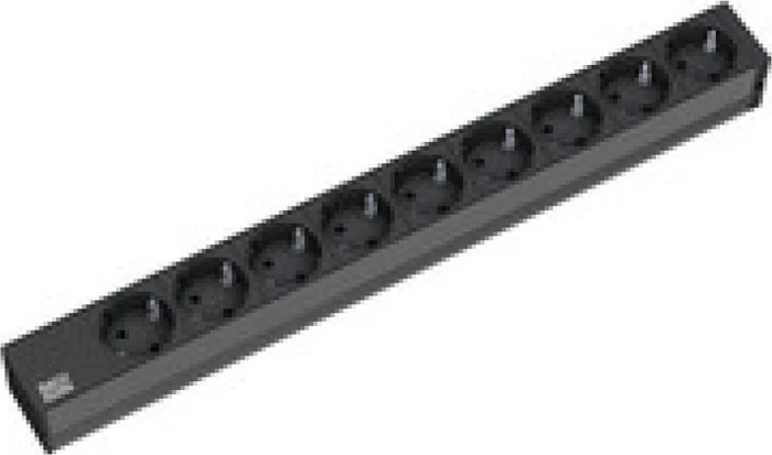 Bachmann 19" IT PDU Basic ALU, 1HE, 9-fach, 230V, schwarz, 2m