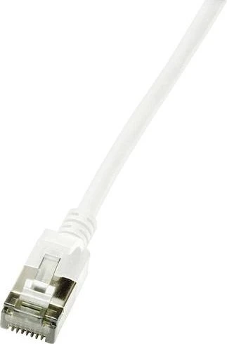 LogiLink TPE Slim Patchkabel, Cat6a, U/FTP, RJ-45/RJ-45, 1m, weiß