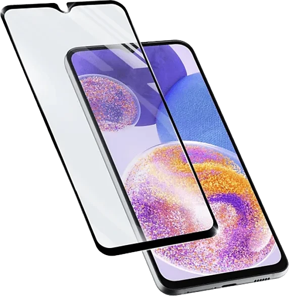 Cellularline Impact Glass Capsule für Samsung Galaxy A23 schwarz
