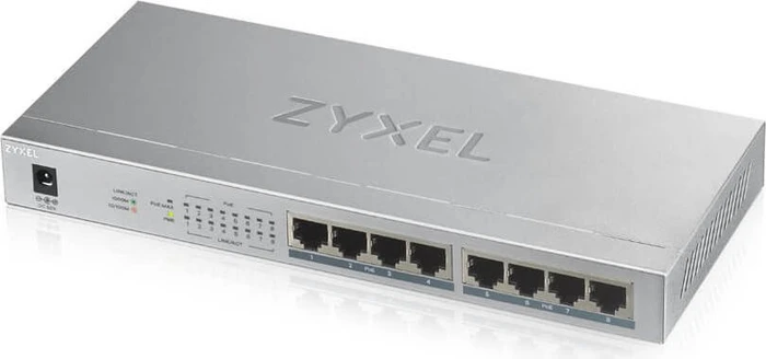 Zyxel GS1000 Desktop Gigabit Switch, 8x RJ-45, 60W PoE+