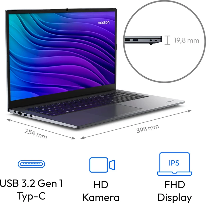 Medion E17433, Core i5-13420H, 16GB RAM, 512GB SSD, DE