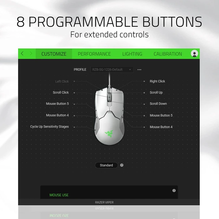 Razer Viper Mercury White, Limited Amazon Edition, USB