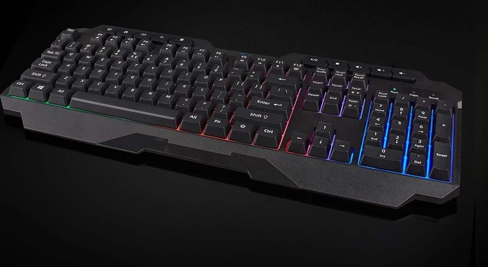Nedis Gaming Tastatur, LEDs RGB, schwarz, USB, US
