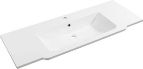 Fackelmann Luxor Gussmarmor Einbau-Waschbecken 120cm weiß