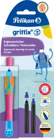 Pelikan griffix 3 Tintenroller (Patrone) lovely pink, Linkshänder, Blister