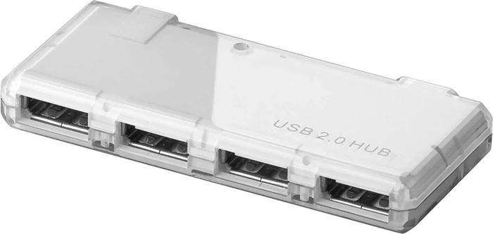 Wentronic Goobay weiß USB-Hub, 4x USB-A 2.0, USB 2.0 Mini-B [Buchse]