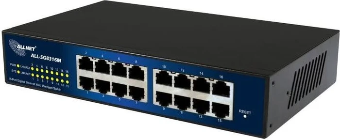 Allnet SG83 Desktop Gigabit Smart Switch, 16x RJ-45