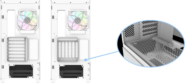 Thermaltake View 290 TG ARGB Snow, weiß, Glasfenster