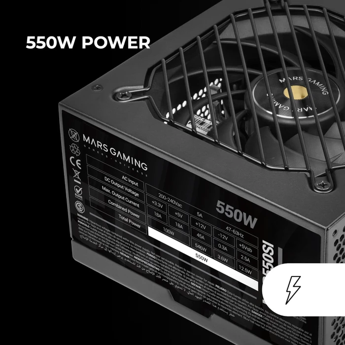 Mars Gaming MPB550SI schwarz 550W, ATX 2.4