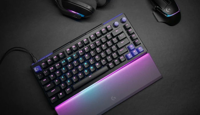 Logitech G512 X Palm Rest 75, Acryl-Handballenauflage, transparent