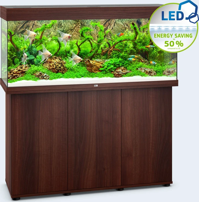 Juwel Rio 240 LED Aquarium-Set mit Unterschrank, dunkles Holz/dunkles Holz, 240l