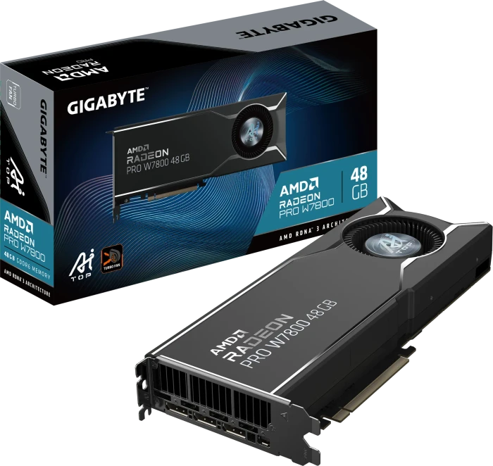 GIGABYTE Radeon PRO W7800 AI TOP 48G, 48GB GDDR6, 3x DP, mDP