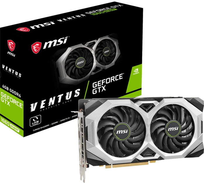 MSI GeForce GTX 1660 SUPER Ventus, 6GB GDDR6, HDMI, 3x DP