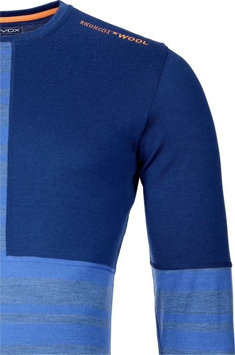 Ortovox 185 Rock'N'Wool Funktionsshirt langarm just blue (Herren)